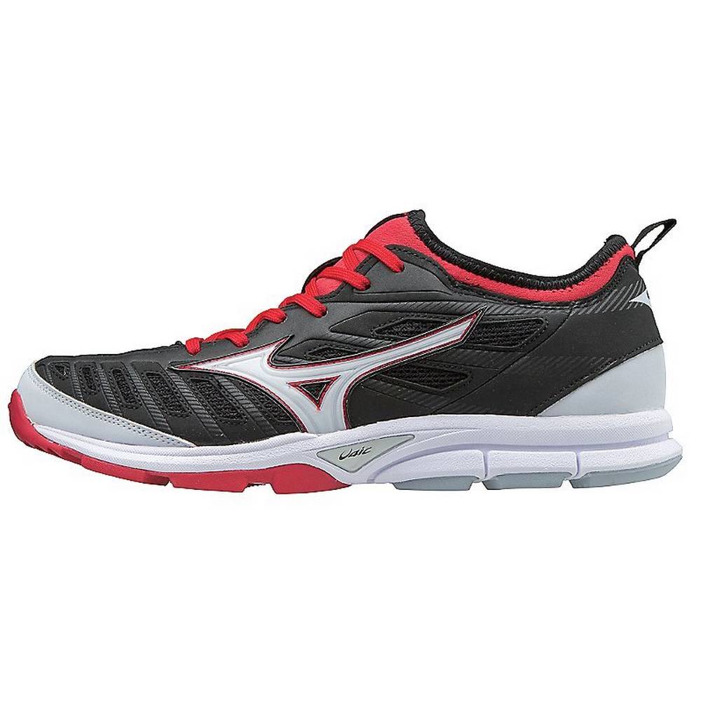 Tenis Baseball Mizuno Player’s Trainer 2 Turf - Homem - Pretas/Vermelhas - ISPAX1694